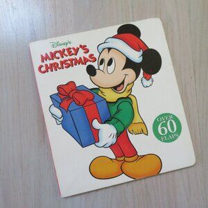 Mickey's Christmas Vintage Flap Picture Book Mouse A Works